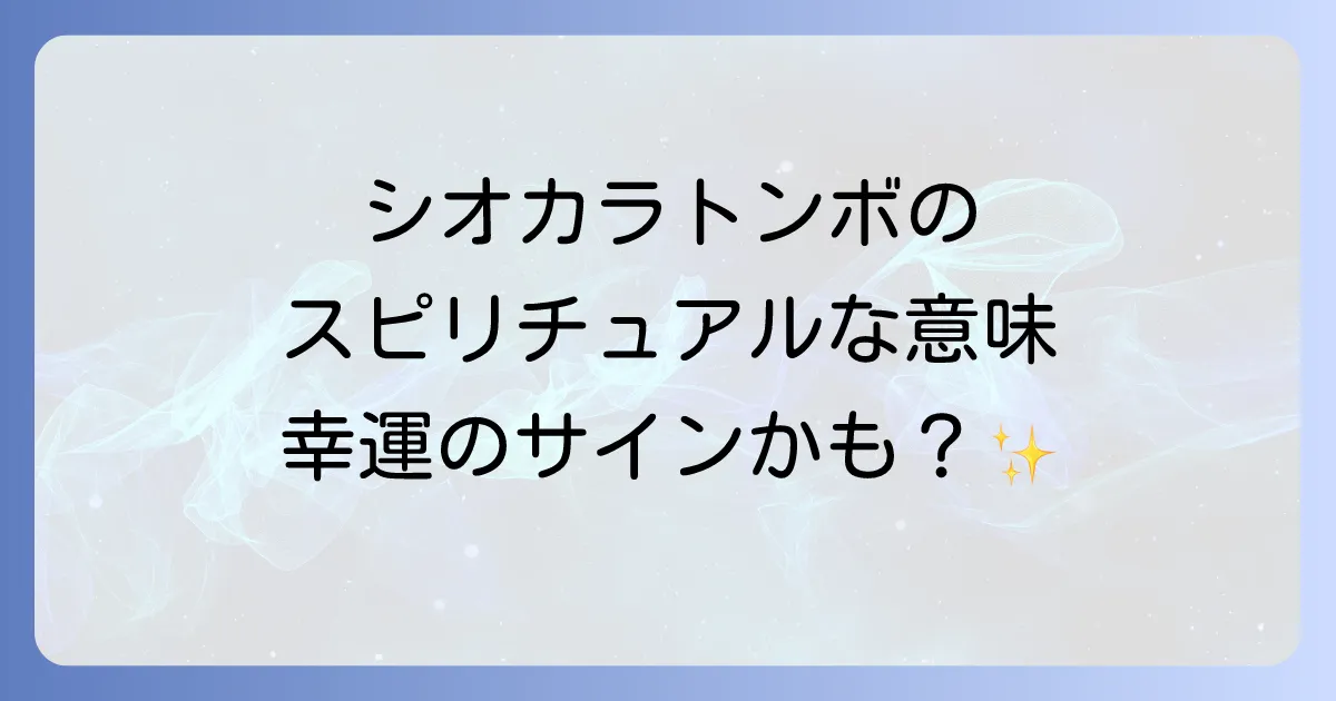 シオカラトンボのスピリチュアルな意味とは？幸運と変化のメッセージを徹底解説