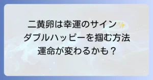 卵の黄身が二つ！スピリチュアルな意味と幸運を掴む方法を徹底解説