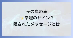 夜に鳥が鳴くスピリチュアルな意味を徹底解説!幸運の兆し?隠されたメッセージとは?