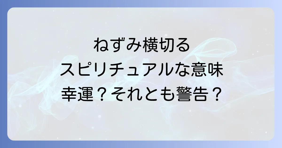 ねずみが横切るスピリチュアルな意味とは?幸運のサインと警告メッセージを徹底解説