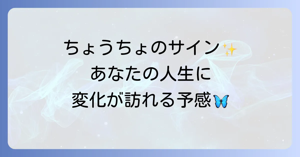 ちょうちょのスピリチュアルな意味を徹底解説!幸運のサインや変化のメッセージ