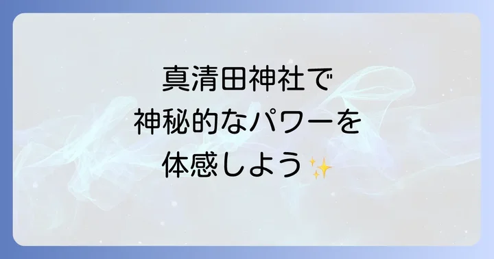 真清田神社で体験できるスピリチュアルなこと