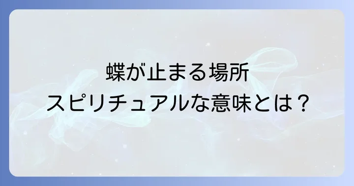 蝶が止まる場所が示すスピリチュアルな意味