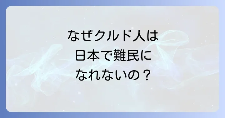 日本における難民認定制度の厳しい現実