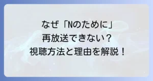 Nのために再放送ができない理由を徹底解説!視聴方法と現状
