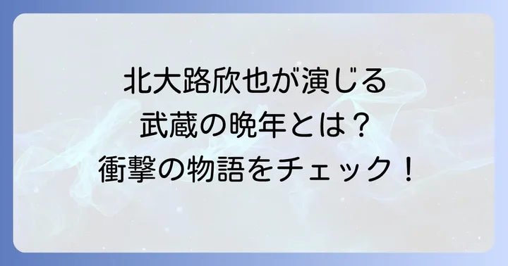 「徳川剣豪伝それからの武蔵」の視聴方法と関連情報