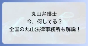 丸山弁護士の現在を徹底解説！丸山和也氏の活動から全国の丸山法律事務所まで