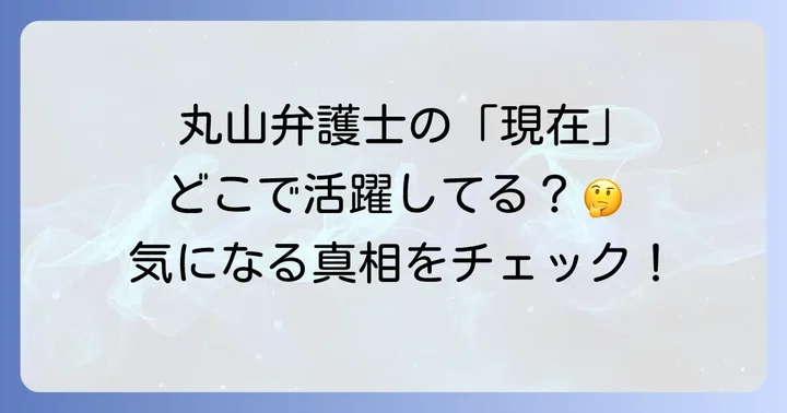 丸山弁護士に関するよくある質問