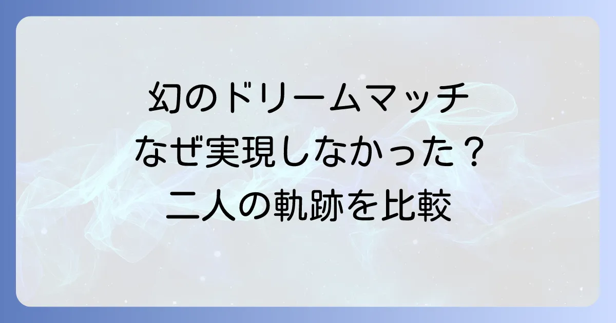 ノニトドネア対長谷川穂積の伝説のドリームマッチはなぜ実現しなかったのか?二人の軌跡と強さを徹底比較