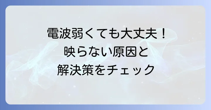 専門業者に依頼するテレビ電波改善策と費用相場