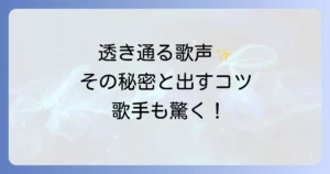 透き通った声を持つ女性歌手の魅力と歌声の秘密を徹底解説