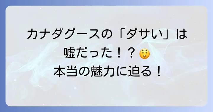 カナダグースが「流行り終わり」ではない！今も愛される揺るぎない魅力