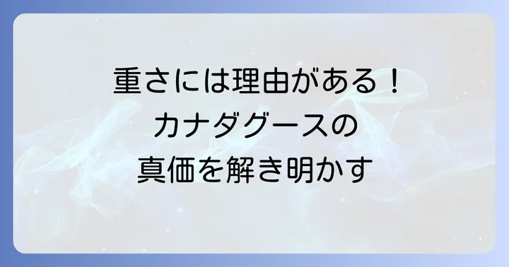 他ブランドと比較！カナダグースの重さと機能性のバランス