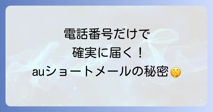 auショートメールの送り方