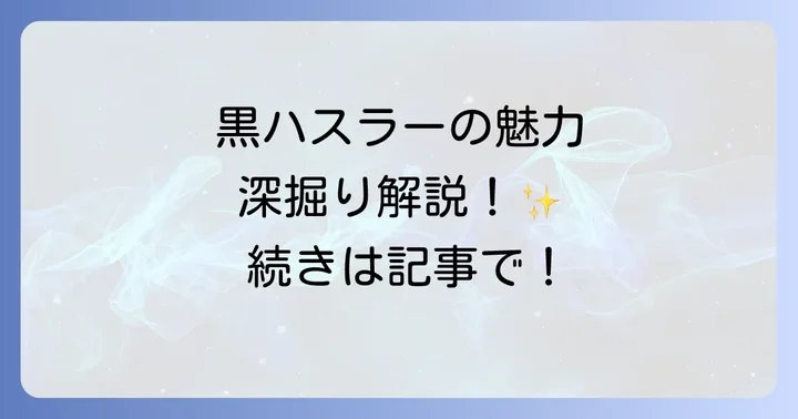 新型ハスラー黒に関するよくある質問