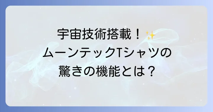 ムーンテックTシャツの価格帯と種類、サイズ感