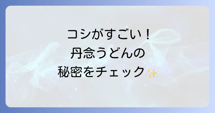 丹念うどんの価格帯と内容量