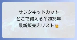 キットカットサンタはどこで売ってる？2025年最新の販売店舗と購入方法を徹底解説！