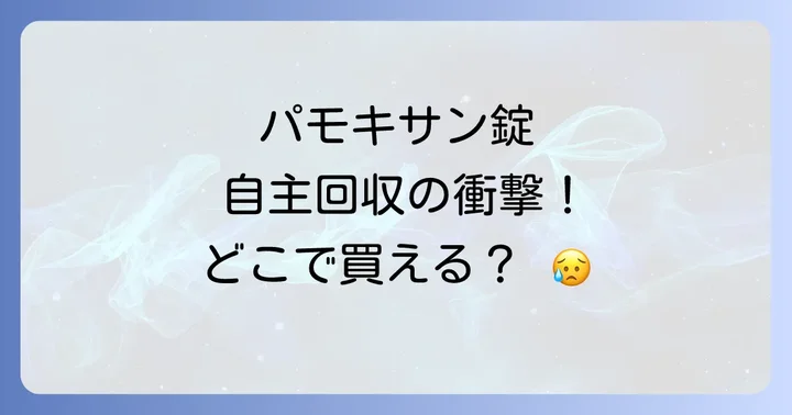 パモキサン錠の主な効果と特徴
