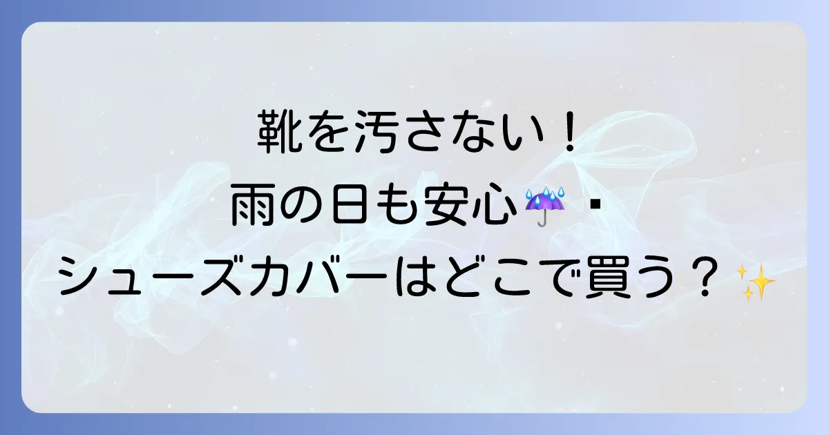 シューズカバーはどこで売ってる？100均、ワークマン、ホームセンターなどの販売店と選び方を徹底解説