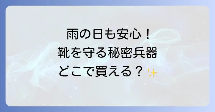 シューズカバーはどこで売ってる？主要な購入場所を徹底解説