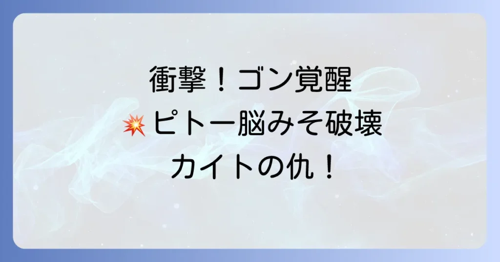 ネフェルピトーの脳みそ破壊はなぜ？ゴンさん覚醒と死後強まる念を徹底解説