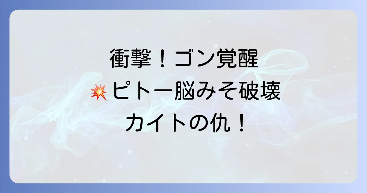 ネフェルピトーの脳みそ破壊はなぜ?ゴンさん覚醒と死後強まる念を徹底解説