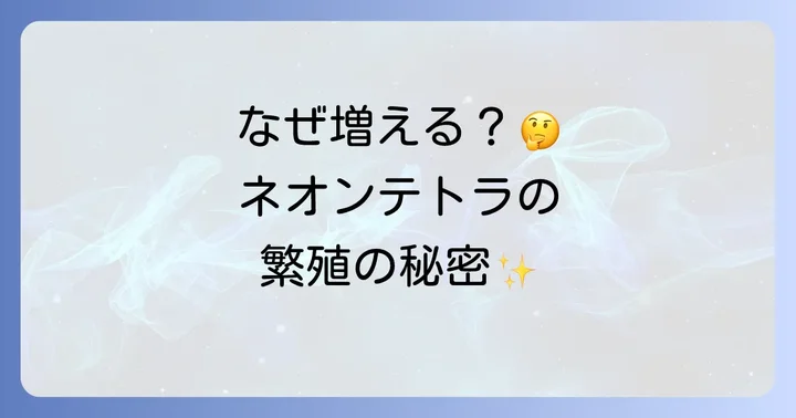 ネオンテトラが「勝手に繁殖しているように見える」驚きの実態