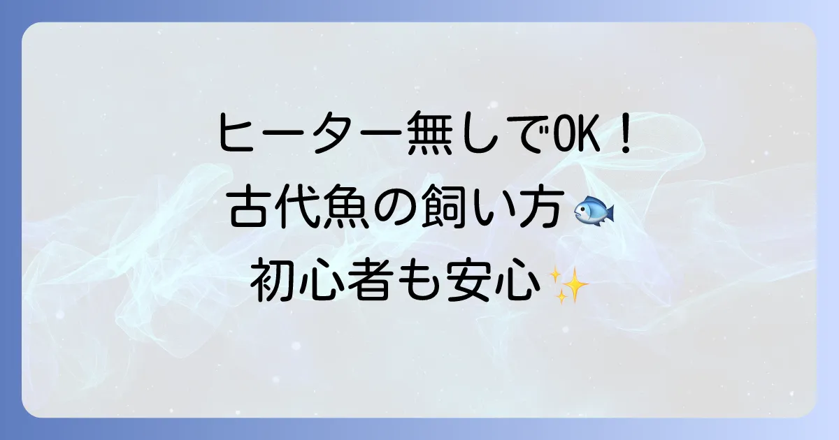 ヒーター無しで飼える古代魚の種類と飼育方法を徹底解説！初心者でも安心の無加温飼育