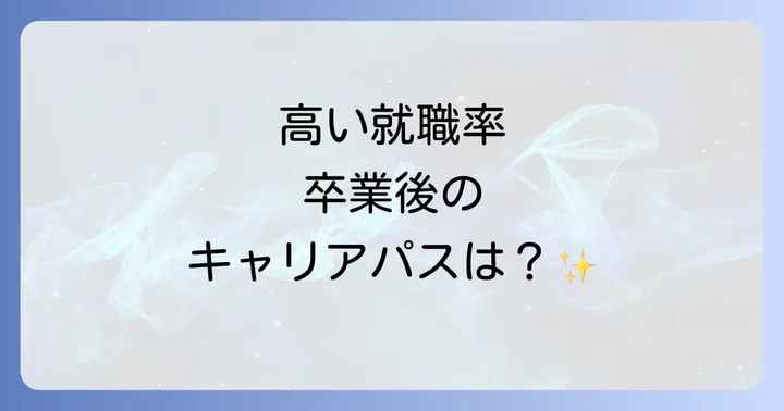 高い就職率と卒業後のキャリアパス