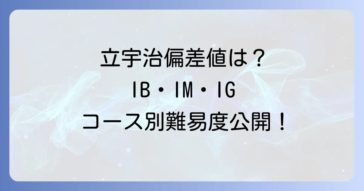 立宇治高校の偏差値、コース別の難易度と入試対策・進学実績を徹底解説