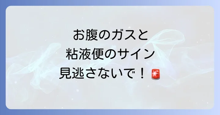 ガスがたまる粘液便とは？その症状と体からのサイン