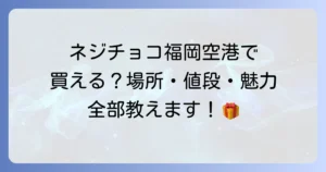 ネジチョコは福岡空港で買える？場所や値段、魅力まで徹底解説！