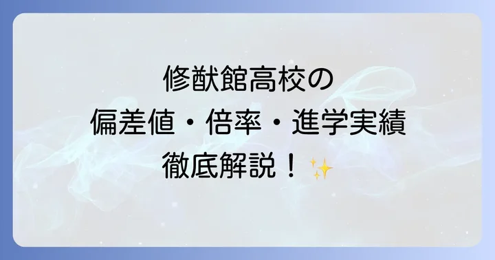 修猷館高校と他校との比較