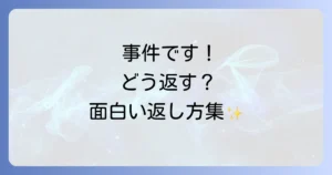 姉さん、事件です！の返し方を徹底解説！状況別に使える面白いセリフ集