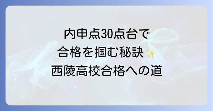 西陵高校合格に必要な内申点の目安