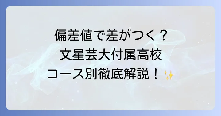 文星芸大付属高校の全体的な偏差値と学校概要