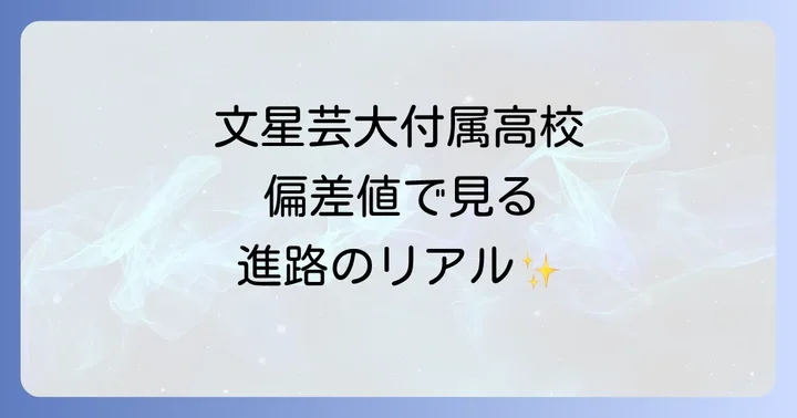 文星芸大付属高校の進学実績と卒業後の進路