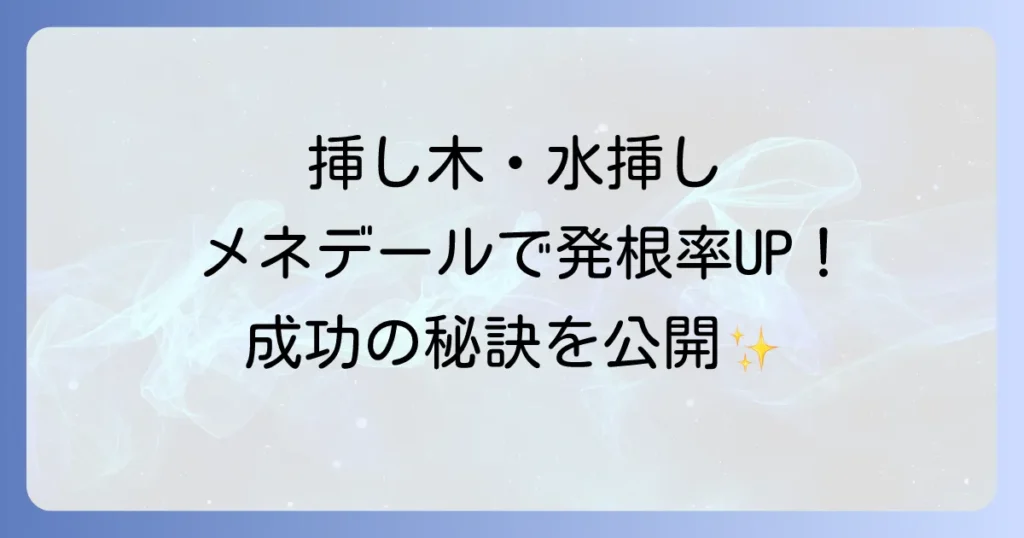 メネデールで挿し木と水挿しを成功させる徹底解説！発根を促す使い方とコツ