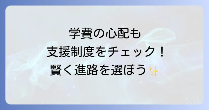 学費と利用できる支援制度