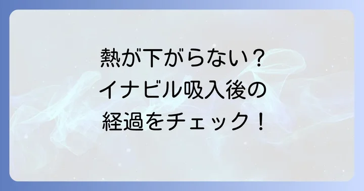 イナビル吸入後の熱の推移と一般的な経過