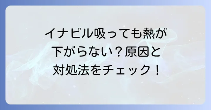 イナビルとは？インフルエンザ治療薬としての役割
