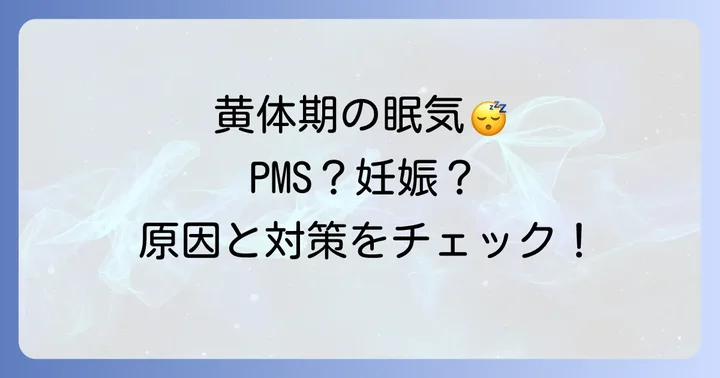 黄体期の眠気はPMS(月経前症候群)やPMDDのサインかも