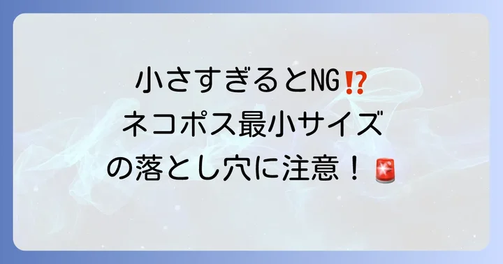 ネコポス利用時の注意点とよくある失敗