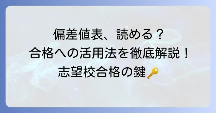 駿台ベネッセ模試偏差値表の正しい見方と志望校合格への活用法