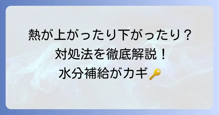 胃腸炎の熱が変動する時の具体的な対処法