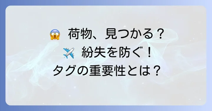 なぜスーツケースタグは必要なのか？紛失時の強い味方