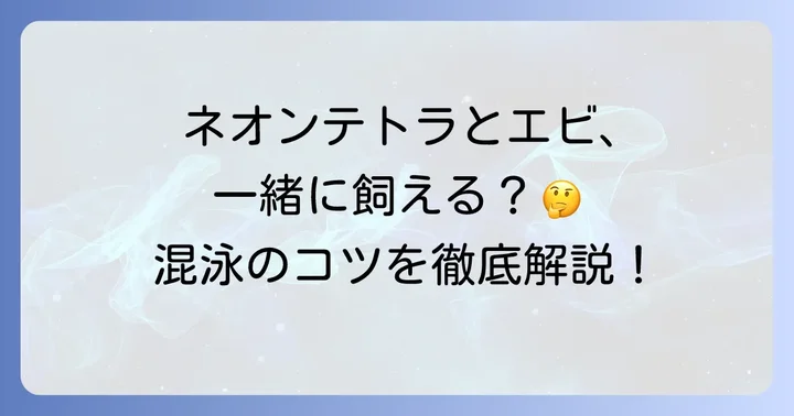 ネオンテトラとエビの混泳は本当にできる?基本を知ろう