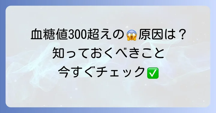 なぜ食後血糖値が300を超えるのか?主な原因を理解する