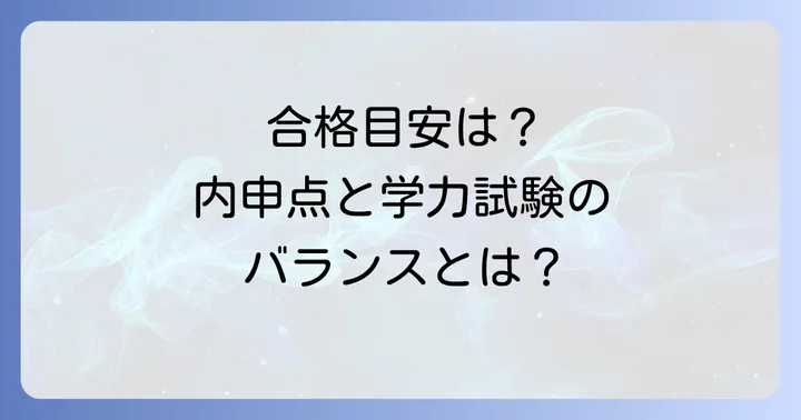 幕張総合高校合格に必要な内申点の目安と目標